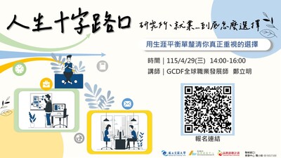 【高深分項二】115.04.29 「人生十字路口:除了刪除法,其實你還可以...」學習規劃講座,歡迎本校學生參加圖片